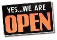  <b> Yes we are open <b> 